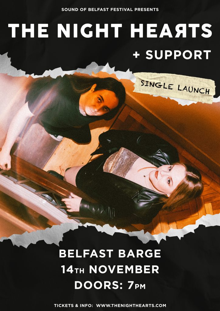 The Night Hearts launch new single and new era at the Belfast Barge as part of the sound of Belfast festival on the 14th November
